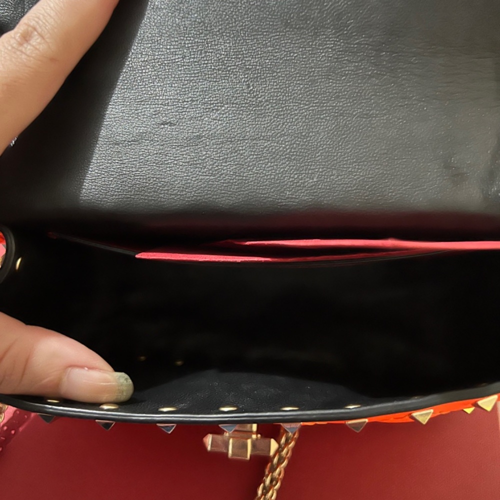 Valentino Mini Fluo ORANGE Rockstud Spike Bag - Picture 4 of 7